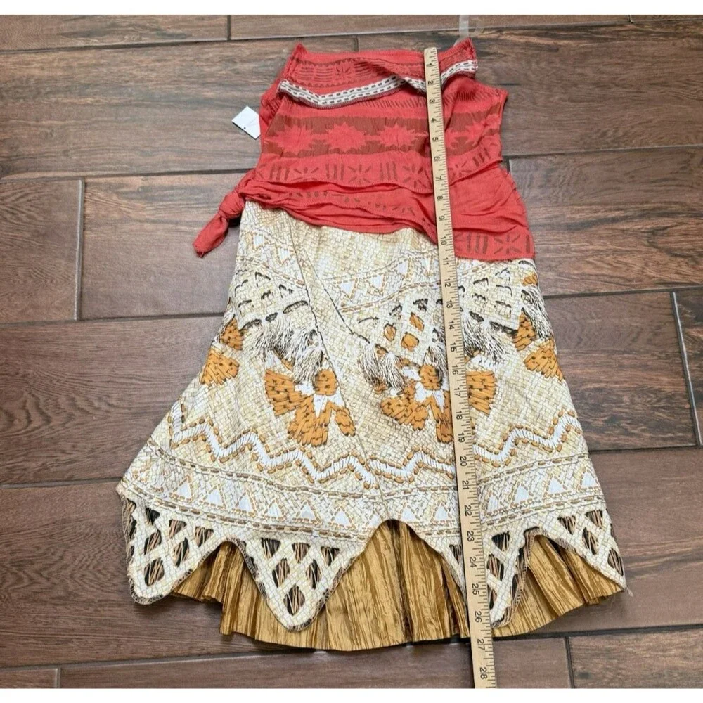 Disney Moana Dress Girls 6/7 Princess Cosplay Costume Dress Up NWT - Picture 4 of 9